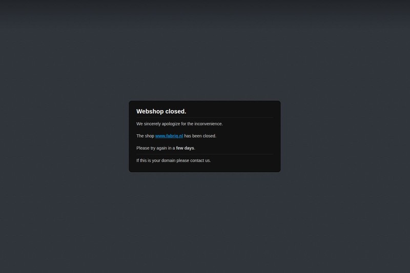 FABRIQ fashion e-commerce homepage