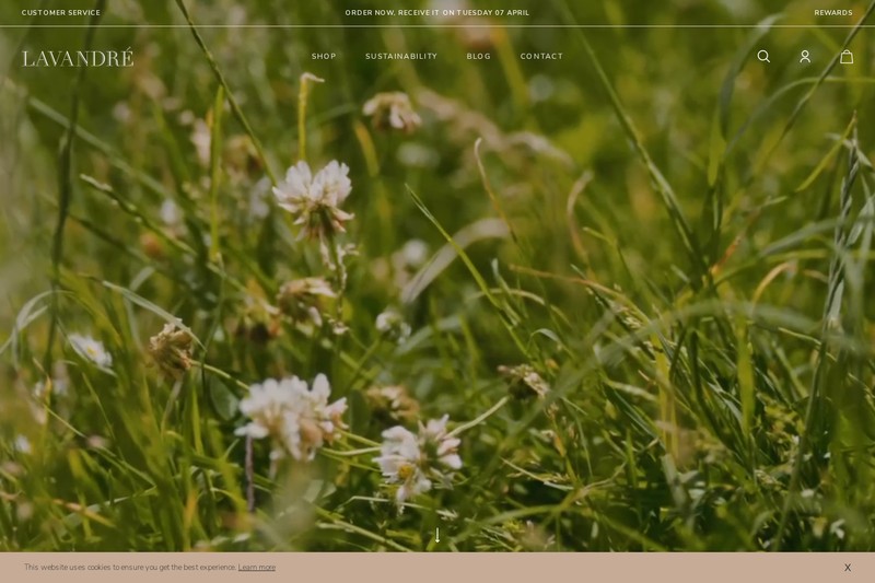 Lavandré sustainability page