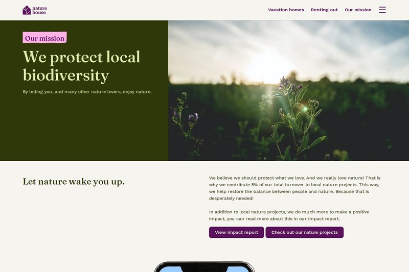 Nature.House mission — protecting local biodiversity